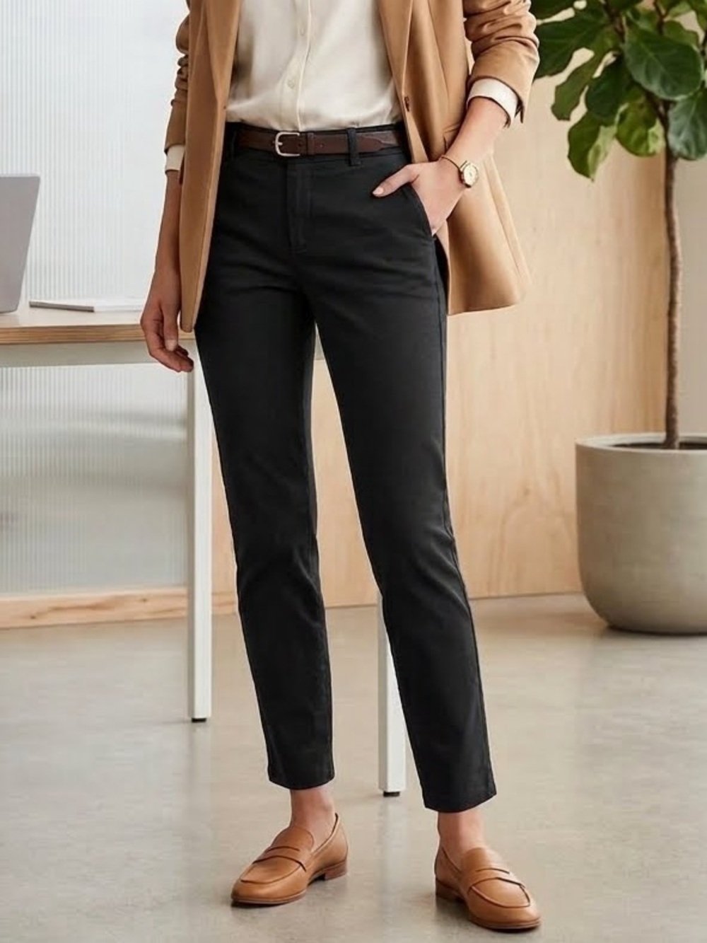 Tommy Hilfiger Black Straight Leg Pants - Size 10